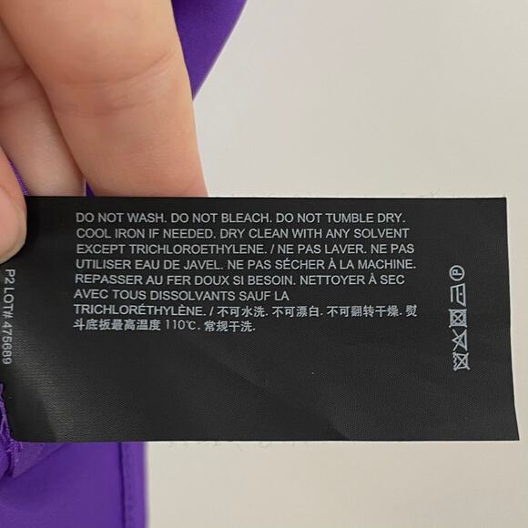 NWT Theory XL Cap Sleeve Blouse Top 100% Silk Georgette Bright Peony Purple - Picture 12 of 13